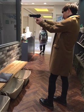 「Dr. Martens（ドクターマーチン）のDr.Martens (ドクターマーチン)/1461 3EYE GIBSON SHOES（その他シューズ）」を使った、KAIさん（メンズ・178cm）の冬コーディネート