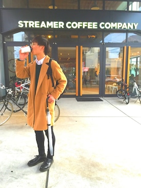 「Dr. Martens（ドクターマーチン）のDr.Martens (ドクターマーチン)/1461 3EYE GIBSON SHOES（その他シューズ）」を使った、KAIさん（メンズ・178cm）の春コーディネート