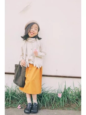「Handmade（ハンドメイド）のアイテム（テーラードジャケット）」を使った、yo_-_yoさん（キッズ・110cm）の冬コーディネート