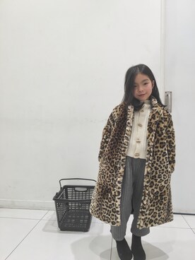 「Handmade（ハンドメイド）のアイテム（スタジャン）」を使った、yo_-_yoさん（キッズ・110cm）の冬コーディネート