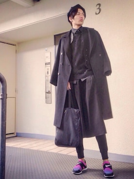 「MID by MIDWEST（ミッド バイ ミッドウエスト）のアイテム」を使った、TAKATOMOさん（メンズ・175cm）の冬コーディネート