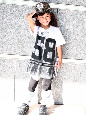 「flake（フレーク）のアイテム」を使った、りゅうりょうさん（キッズ・110cm）の夏コーディネート