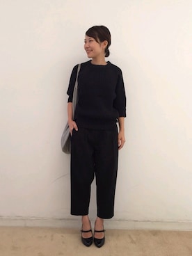 「EmTROIS（エムトロワ）のアイテム」を使った、Shinoさん（レディース・154cm）の秋コーディネート