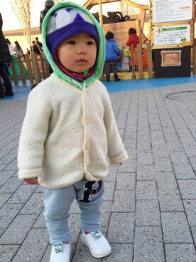 「joha（ヨハ）のアイテム」を使った、MAYさん（キッズ・80cm）の春コーディネート