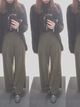 「GROWZE（グローゼ）のアイテム」を使った、まいまいさん（レディース・162cm）の冬コーディネート