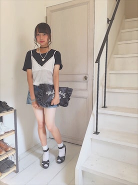 「アイテム（キャミソール）」を使った、AMA.さん（レディース・151cm・10代）の秋コーディネート