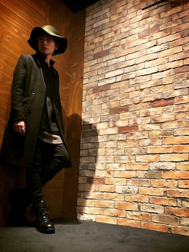 「NO ID.（ノーアイディ）のアイテム（チェスターコート）」を使った、kazu.rock.001さん（メンズ・172cm）の秋コーディネート