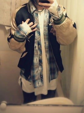 「ADYN（エーディーワイエヌ）のアイテム（トップス）」を使った、雪意さん（メンズ・168cm）の春コーディネート