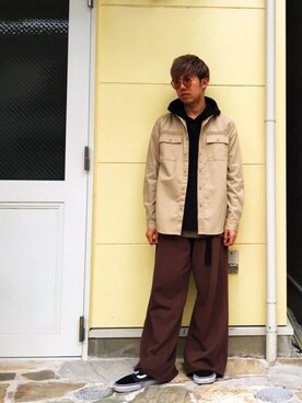 「Faith（-）のアイテム（パンツ）」を使った、mackyさん（メンズ・165cm・20代）の春コーディネート