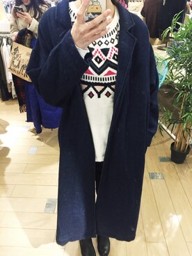 「PULL&BEAR（プルアンドベア）のアイテム（その他アウター）」を使った、栗さん（レディース・175cm）の冬コーディネート