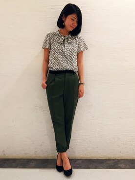 「ボウタイ」｜ｍｉｙｕさん（レディース・161cm）の夏コーディネート