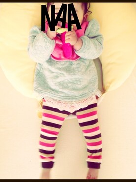 「スエット」｜rk.naaさん（キッズ・60cm）の冬コーディネート