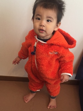THE NORTH FACE オーバーオール 90サイズ オレンジ ノースフェイス キッズ オレンジ 80cm サロペット