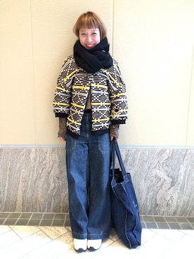 「miu miu（ミュウミュウ）のアイテム（パンツ）」を使った、rinkoCandyさん（レディース・153cm）の冬コーディネート