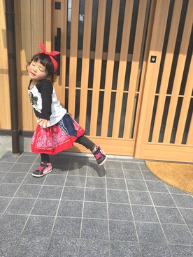 「三兄弟」｜「アイテム（その他）」を使った、myumyuｰｰ。さん（キッズ・90cm）の春コーディネート