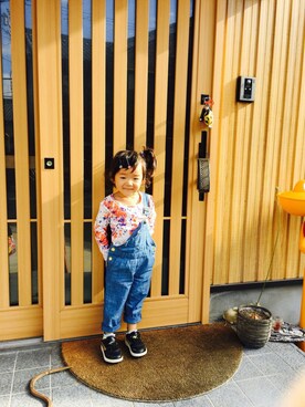 「アイテム（ラッピングキット、レッド系）」を使った、myumyuｰｰ。さん（キッズ・90cm）の秋コーディネート