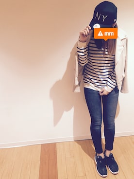 「雨の日」｜「アイテム（ライダースジャケット）」を使った、maririnさん（レディース・161cm）の春コーディネート