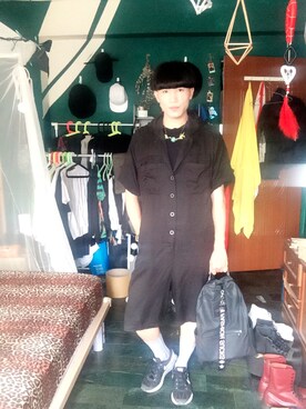「アイテム（オールインワン・サロペット）」を使った、Room Boy Evanさん（メンズ・174cm・20代）の春コーディネート