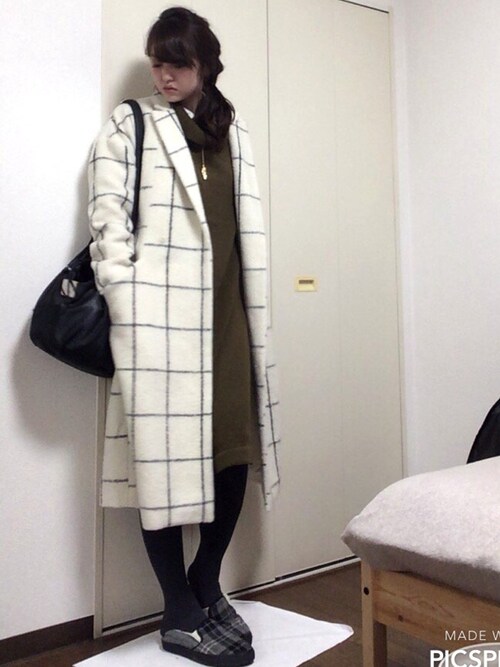 プチプラのあや Guのチェスターコートを使ったコーディネート Wear