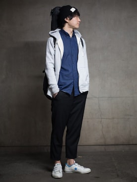 プチプラのあやさん（メンズ・181cm）の春コーディネート