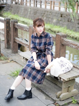 「Daniel Wellington（ダニエルウェリントン）の【Daniel Wellington】レザーバンド３６ＭＭ（アナログ腕時計）」を使った、プチプラのあやさん（レディース・167cm）の秋コーディネート