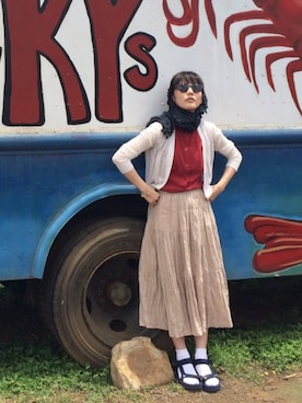 「THIERRY LASRY（ティエリーラスリー）のアイテム」を使った、黒滝サクさん（レディース・158cm）の夏コーディネート