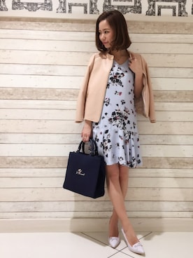 「アイテム（シューズ、パープル系）」を使った、しみおさん（レディース・160cm）の冬コーディネート