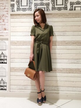 「アイテム（シューズ、ブルー系）」を使った、しみおさん（レディース・160cm）の春コーディネート