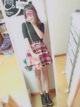 「CANDIES（キャンディーズ）のアイテム」を使った、sakiさん（レディース・158cm）の秋コーディネート