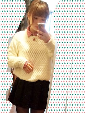 「LIGHT ON THE PATH（ライトオンザパス）のアイテム（トップス）」を使った、ARISAさん（レディース・155cm）の冬コーディネート