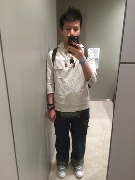 「アイテム（オールインワン・サロペット）」を使った、W⃝A⃝K⃝K⃝Y⃝さん（メンズ・167cm・20代）の秋コーディネート