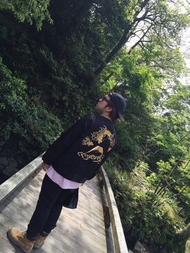 「SASQUATCHfabrix.（サスクワァッチファブリックス）のアイテム（ジャケット/アウター）」を使った、DA5さん（メンズ・165cm）の春コーディネート