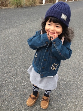 「babygap」｜「アイテム（モカシン/デッキシューズ）」を使った、yukieさん（キッズ・100cm）の秋コーディネート