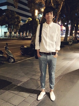 「plain-me（プレインミー）のアイテム（シューズ）」を使った、ivan&winterさん（メンズ・183cm）の夏コーディネート