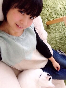 「猫」｜「アイテム（モッズコート）」を使った、ナオさん（レディース・162cm）の秋コーディネート