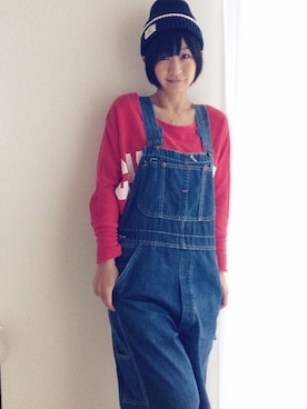 「AS KNOW AS plus（アズノゥアズプラス）のアイテム（ニットキャップ/ビーニー）」を使った、ナオさん（レディース・162cm）の秋コーディネート