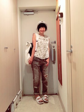 「FLASH REPORT（フラッシュリポート）のアイテム（バッグ）」を使った、ナオさん（レディース・162cm）の春コーディネート