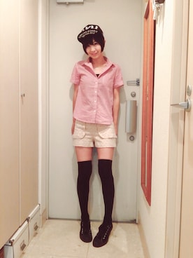 「ricori（リコリ）のアイテム」を使った、ナオさん（レディース・162cm）の夏コーディネート