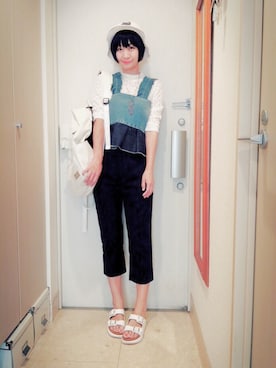 「FLASH REPORT（フラッシュリポート）のアイテム（バッグ）」を使った、ナオさん（レディース・162cm）の夏コーディネート