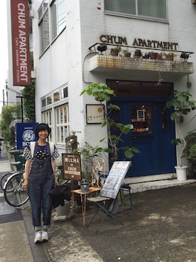 「FLASH REPORT（フラッシュリポート）のアイテム（バッグ）」を使った、ナオさん（レディース・162cm）の夏コーディネート