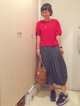「STUDIOUS（ステュディオス）のアイテム（腕時計）」を使った、ナオさん（レディース・162cm）の夏コーディネート