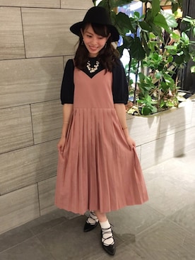 「コーディネート」｜「アイテム（帽子）」を使った、yuuさん（レディース・153cm）の秋コーディネート