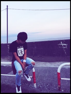 「NIKE(ナイキ)のアイテム(バングル/リストバンド)」を使った、♣️$hinji♣️さん(メンズ・171cm)の秋コーディネート