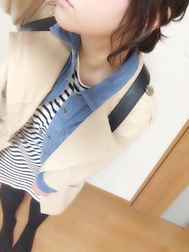 「nusy（ヌージー）のアイテム（ジャケット/アウター）」を使った、ゆっこさん（レディース・162cm）の春コーディネート
