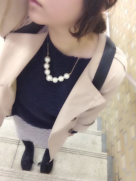 「nusy（ヌージー）のアイテム（ジャケット/アウター）」を使った、ゆっこさん（レディース・162cm）の春コーディネート