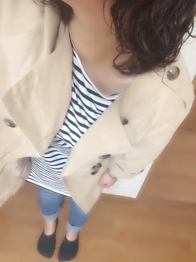 「nusy（ヌージー）のアイテム（ジャケット/アウター）」を使った、ゆっこさん（レディース・162cm）の春コーディネート