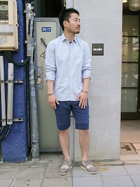 「GENERIC SURPLUS（ジェネリックサープラス）のアイテム（スニーカー）」を使った、KEISUKEさん（メンズ・173cm）の春コーディネート