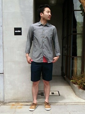 「GENERIC SURPLUS（ジェネリックサープラス）のアイテム（スニーカー）」を使った、KEISUKEさん（メンズ・173cm）の春コーディネート