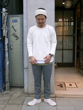 「nonnative（ノンネイティブ）のアイテム（アクセサリー）」を使った、KEISUKEさん（メンズ・173cm）の春コーディネート