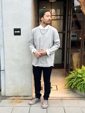「GENERIC SURPLUS（ジェネリックサープラス）のアイテム（スニーカー）」を使った、KEISUKEさん（メンズ・173cm）の秋コーディネート